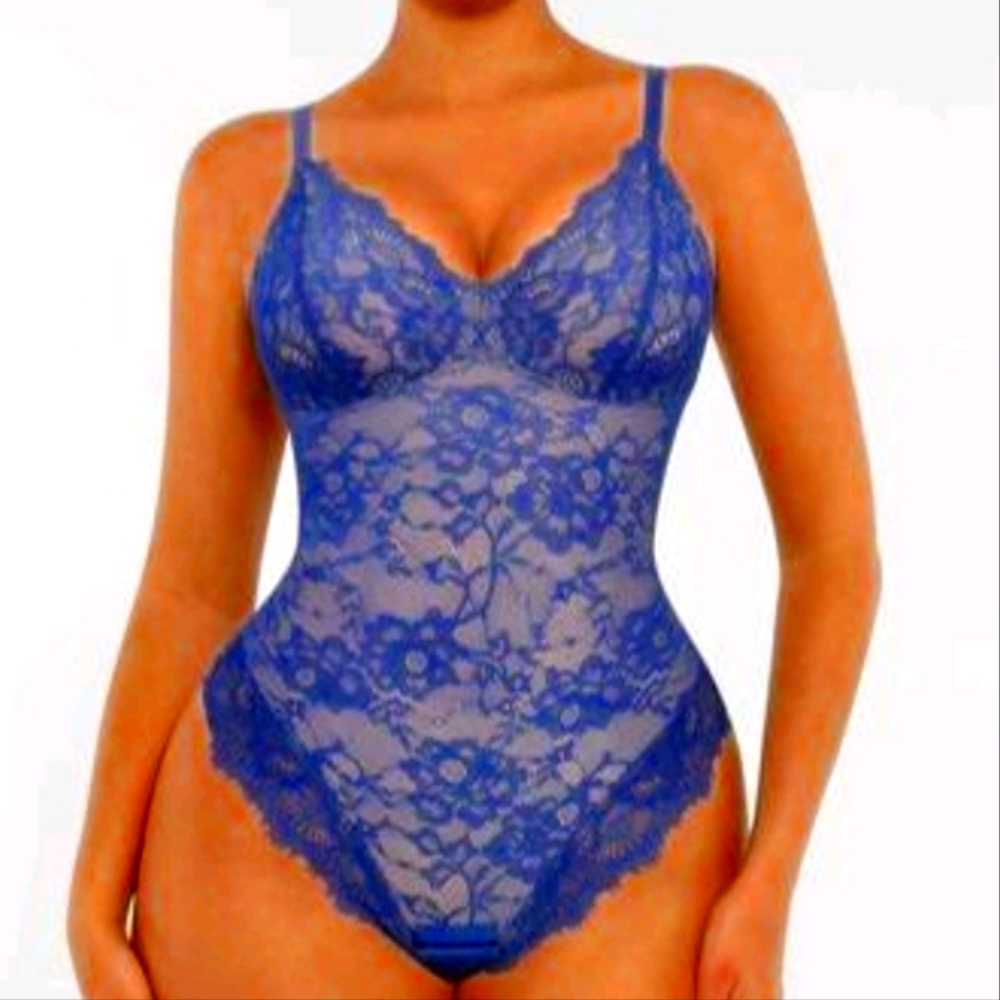 Blue Lace Bodysuit